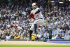 Minnesota Twins starting pitcher Pablo Lopez throws to the Milwaukee Brewers during the first inning of a baseball game, Saturday May 17, 2025, in Milwaukee. (AP Photo/Jeffrey Phelps)