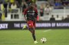 Toronto FC defender Nicksoen Gomis plays during an MLS soccer match Wednesday, May 15, 2024, in Nashville, Tenn. (AP Photo/George Walker IV)