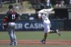 Athletics' Tyler Soderstrom (21) gestures towards the bullpen after hitting a two-run home run against the Minnesota Twins during the third inning of a baseball game Thursday, June 5, 2025, in West Sacramento, Calif. (AP Photo/Scott Marshall)