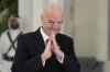 FIFA President Gianni Infantino gestures as he arrives for a state dinner hosted by Qatar's Emir Sheikh Tamim bin Hamad Al Thani in honor of President Donald Trump at Lusail Palace in Doha, Qatar, Wednesday, May 14, 2025. (AP Photo/Alex Brandon)