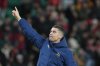 FILE - Portugal's Cristiano Ronaldo gestures to the crowd after winning the UEFA Nations League soccer match between Portugal and Denmark, at the Jose Alvalade Stadium in Lisbon, March 23, 2025. (AP Photo/Armando Franca, File)