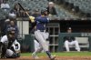 Seattle Mariners' Leody Taveras (4) hits a two-run home run during the eighth inning of a baseball game against the Chicago White Sox, Wednesday, May 21, 2025, in Chicago. (AP Photo/Erin Hooley)