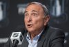 NHL commissioner Gary Bettman speaks during a news conference ahead of Game 1 of the NHL Stanley Cup final in Edmonton on Wednesday, June 4, 2025. THE CANADIAN PRESS/Darryl Dyck