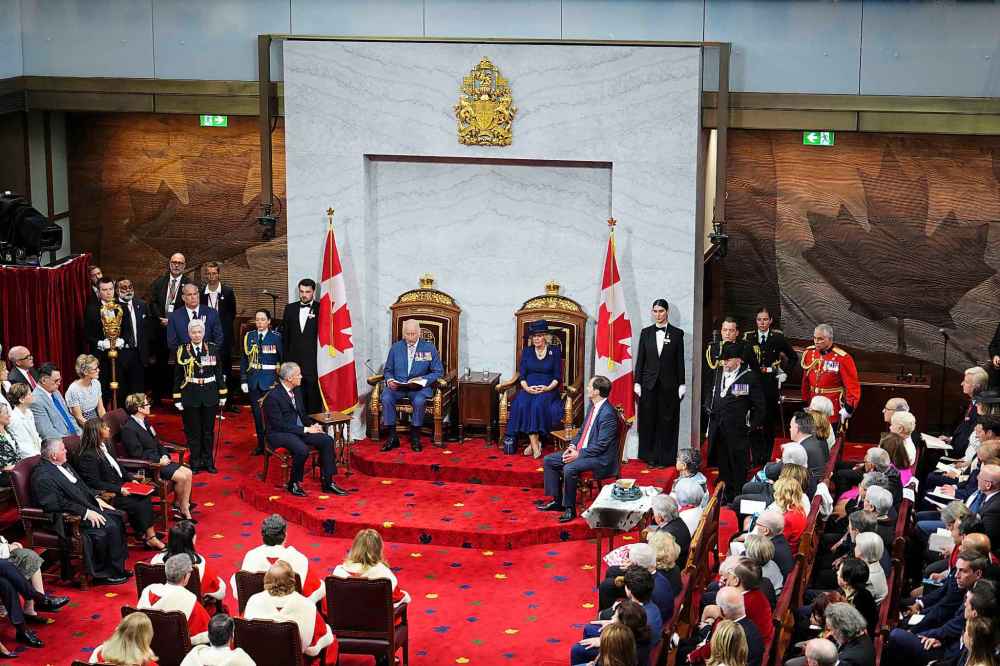 King Charles delivers the speech from the throne in the Senate in Ottawa on Tuesday, May 27, 2025. THE CANADIAN PRESS/Sean Kilpatrick