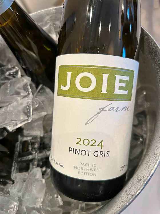 The 2024 edition of JoieFarm’s Pinot Gris notes it is the “Pacific Northwest Edition.” (Ben Sigurdson / Free Press)