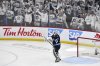 Winnipeg Jets goaltender Connor Hellebuyck (37) celebrates his shutout against the Dallas Stars at the end of the third period NHL playoff hockey action in Winnipeg, Thursday, May 15, 2025. THE CANADIAN PRESS/Fred Greenslade