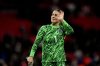 FILE - England's Mary Earps waves to supporters after the International friendly women soccer match between England and United States at Wembley stadium in London, Saturday, Nov. 30, 2024. (AP Photo/Kirsty Wigglesworth, File)