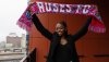 Latifah Abdu poses after Montreal Roses FC soccer team announces her as the first player signed to their team in Montreal on Tuesday, Dec. 17, 2024. THE CANADIAN PRESS/Christinne Muschi
