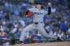 Miami Marlins starting pitcher Ryan Weathers (35) throws against the Chicago Cubs during the first inning of a baseball game Wednesday, May 14, 2025, in Chicago. (AP Photo/Erin Hooley)