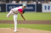 San Diego Padres starting pitcher Nick Pivetta throws against a Pittsburgh Pirates batter in the first inning of a baseball game, Friday, May 30, 2025, in San Diego. (AP Photo/Tony Ding)