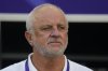 FILE - Australia's coach Graham Arnold watches his players during the Asian Cup Group B soccer match between Australia and Uzbekistan at Al Janoub Stadium in Doha, Qatar, Jan. 23, 2024. (AP Photo/Thanassis Stavrakis, File)