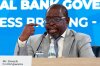 South Africa Finance Minister Enoch Godongwana speaks during a news conference after the G20 plenary session, during the World Bank/IMF Spring Meetings at the International Monetary Fund (IMF) headquarters in Washington, Thursday, April 24, 2025. (AP Photo/Jose Luis Magana)