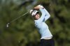 Nelly Korda hits from the fourth tee during the first round of the Mizuho Americas Open golf tournament, Thursday, May 8, 2025, in Jersey City, N.J. (AP Photo/Seth Wenig)