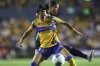 Mexico's Tigres Jennifer Hermoso, front, and U.S' NJ/NY Gotham FC Margaret Williams-Purce fight for the ball during a CONCACAF Women Champions Cup final soccer match at University stadium in Monterrey, Mexico, Saturday, May 24, 2025. (AP Photo/Jorge Mendoza)