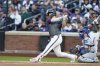 New York Mets' Pete Alonso watches his two-run home run during the first inning of a baseball game against the Los Angeles Dodgers, Sunday, May 25, 2025, in New York. (AP Photo/Seth Wenig)