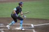 Tampa Bay Rays' Josh Lowe watches his double off Toronto Blue Jays pitcher Eric Lauer during the second inning of a baseball game Friday, May 23, 2025, in Tampa, Fla. (AP Photo/Chris O'Meara)