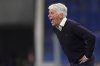 FILE- Atalanta's head coach Gian Piero Gasperini shouts during the Serie A soccer match between Atalanta and Lecce in Bergamo, Italy, Sunday, April 27, 2025. (Spada/LaPresse via AP, File)