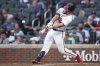 Atlanta Braves' Drake Baldwin hits a two-run home run in the fourth inning of a baseball game against the Washington Nationals, Tuesday, May 13, 2025, in Atlanta. (AP Photo/Colin Hubbard)