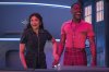 This image released by Disney shows Varada Sethu, left, and Ncuti Gatwa from 