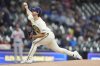 Milwaukee Brewers' Logan Henderson pitches during the first inning of a baseball game against the Baltimore Orioles, Tuesday, May 20, 2025, in Milwaukee. (AP Photo/Aaron Gash)
