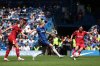 Liverpool's Fuka Nagano, right, and Chelsea's Aggie Beever-Jones in action during the Women's Super League soccer match between Chelsea and Liverpool at Stamford Bridge, London, Saturday May 10, 2025. (Rhianna Chadwick/PA via AP)