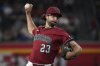 Arizona Diamondbacks pitcher Zac Gallen throws against the Pittsburgh Pirates in the first inning during a baseball game, Wednesday, May 28, 2025, in Phoenix. (AP Photo/Rick Scuteri)