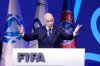 FIFA President Gianni Infantino addresses the FIFA 75th Congress at the Conmebol Convention Center in Luque, Paraguay, Thursday, May 15, 2025. (AP Photo/Fernando Calistro)