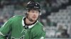 Dallas Stars defenseman Miro Heiskanen warms up before Game 4 of a second-round NHL hockey playoff series against the Winnipeg Jets in Dallas, Tuesday, May 13, 2025. (AP Photo/Gareth Patterson)