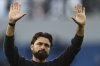 FILE - Southampton's head coach Russell Martin greets fans at the end of the English Premier League soccer match between Manchester City and Southampton at the Etihad Stadium in Manchester, England, Saturday, Oct. 26, 2024. (AP Photo/Darren Staples, File)