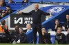 Liverpool's manager Arne Slot gestures during the English Premier League soccer match between Chelsea and Liverpool at Stamford Bridge stadium in London, Sunday, May 4, 2025. (AP Photo/Kin Cheung)