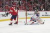 Florida Panthers center Sam Bennett (9) scores a goal against Edmonton Oilers goaltender Stuart Skinner (74) during the second period of Game 3 of the NHL Stanley Cup final Monday, June 9, 2025, in Sunrise, Fla. (AP Photo/Lynne Sladky)