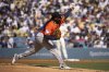 Houston Astros starting pitcher Framber Valdez delivers during the first inning of a baseball game against the Los Angeles Dodgers in Los Angeles, Saturday, July 5, 2025. (AP Photo/Kyusung Gong)