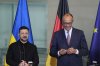 Germany's Chancellor Friedrich Merz, right, and Ukraine's President Volodymyr Zelenskyy attend a news conference at the chancellery in Berlin, Germany, Wednesday, May 28, 2025.(AP Photo/Markus Schreiber)
