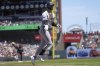 Miami Marlins' Kyle Stowers tosses his bat after hitting a three-run home run against the San Francisco Giants during the first inning of a baseball game in San Francisco, Thursday, June 26, 2025. (AP Photo/Jeff Chiu)