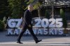 Prime Minister Mark Carney makes his way to meet with North Atlantic Treaty Organization Secretary General Mark Rutte at the G7 Summit in Kananaskis, Alta., on Tuesday, June 17, 2025. THE CANADIAN PRESS/Adrian Wyld