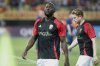 Belgium's Kevin De Bruyne, right, and Belgium's Romelu Lukaku walk during warm up before a World Cup 2026 group J qualifying soccer match between North Macedonia and Belgium at National Arena Todor Proeski in Skopje, North Macedonia, Friday, June 6, 2025. (AP Photo/Boris Grdanoski)