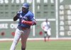 Toronto Blue Jays Vladimir Guerrero Jr. gestures after hitting a home run during the first inning of a baseball game against the Boston Red Sox, Sunday, June 29, 2025, in Boston. (AP Photo/Mark Stockwell)