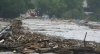 Water rises from severe flooding along the Guadalupe River.in Kerr County, Texas on Friday, July 4, 2025. (KSAT via AP)