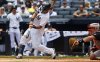 New York Yankees' Trent Grisham hits a home run during the first inning of a baseball game against the Baltimore Orioles, Saturday, June 21, 2025, in New York. (AP Photo/Noah K. Murray)