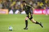 Columbus Crew forward Diego Rossi controls the ball during the second half of an MLS soccer match against Vancouver Whitecaps, Saturday, June 14, 2025, in Columbus, Ohio. (AP Photo/Jeff Dean)