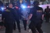 California Highway Patrol arrest a man after a dispersal order during a protest Saturday, June 14, 2025, in Los Angeles. (AP Photo/Ethan Swope)
