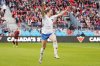 Montreal Roses FC forward Tanya Boychuk (12) celebrates scoring a goal against AFC Toronto during first half Northern Super League soccer action in Toronto on Saturday, April 19, 2025. THE CANADIAN PRESS/Arlyn McAdorey