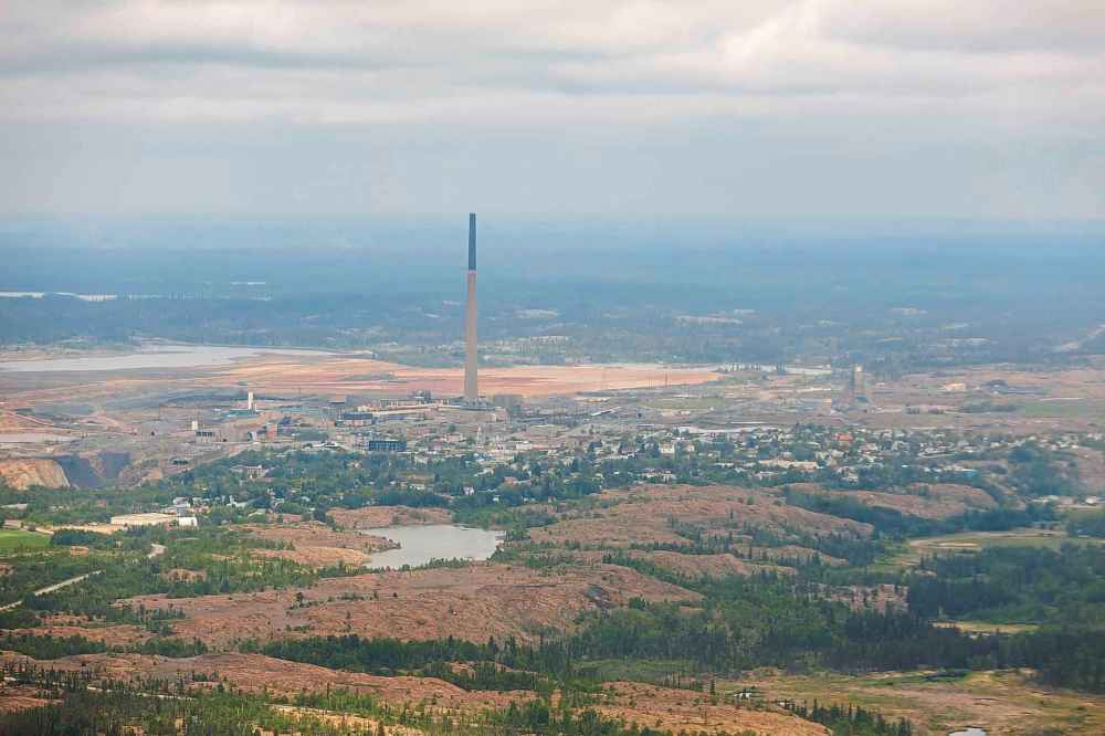 An aerial view of Flin Flon.