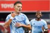 New York City FC forward Hannes Wolf (L) celebrates his goal against Toronto FC, during the first half of an MLS soccer match on Thursday, July 3, 2025, in New York. (AP Photo/Eduardo Munoz Alvarez)