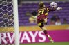 Ulsan HD's Jo Hyeon-woo blocks a shot during the Club World Cup group F soccer match between Ulsan HD and Mamelodi Sundowns in Orlando, Tuesday, June 17, 2025. (AP Photo/John Raoux)