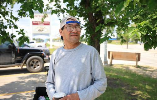 RUTH BONNEVILLE / FREE PRESS
                                Darell Moore was evacuated from Norway House Saturday night. There was no hotel room for him when he arrived in Winnipeg.