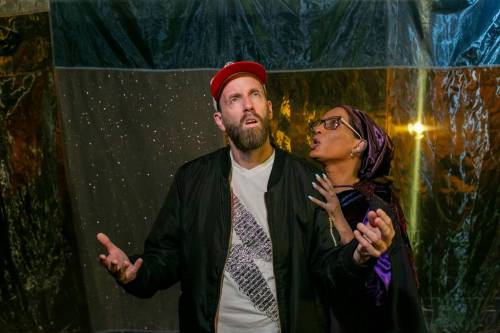 BROOK JONES / FREE PRESS
                                Tyler Sneeby (left) and Vivi Dabee star in Neither Here Nor There.