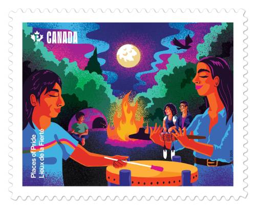 Supplied
                                Places of Pride stamp Two-Spirit commemorates a 1990 gathering near Beausejour that led to the birth of the term.