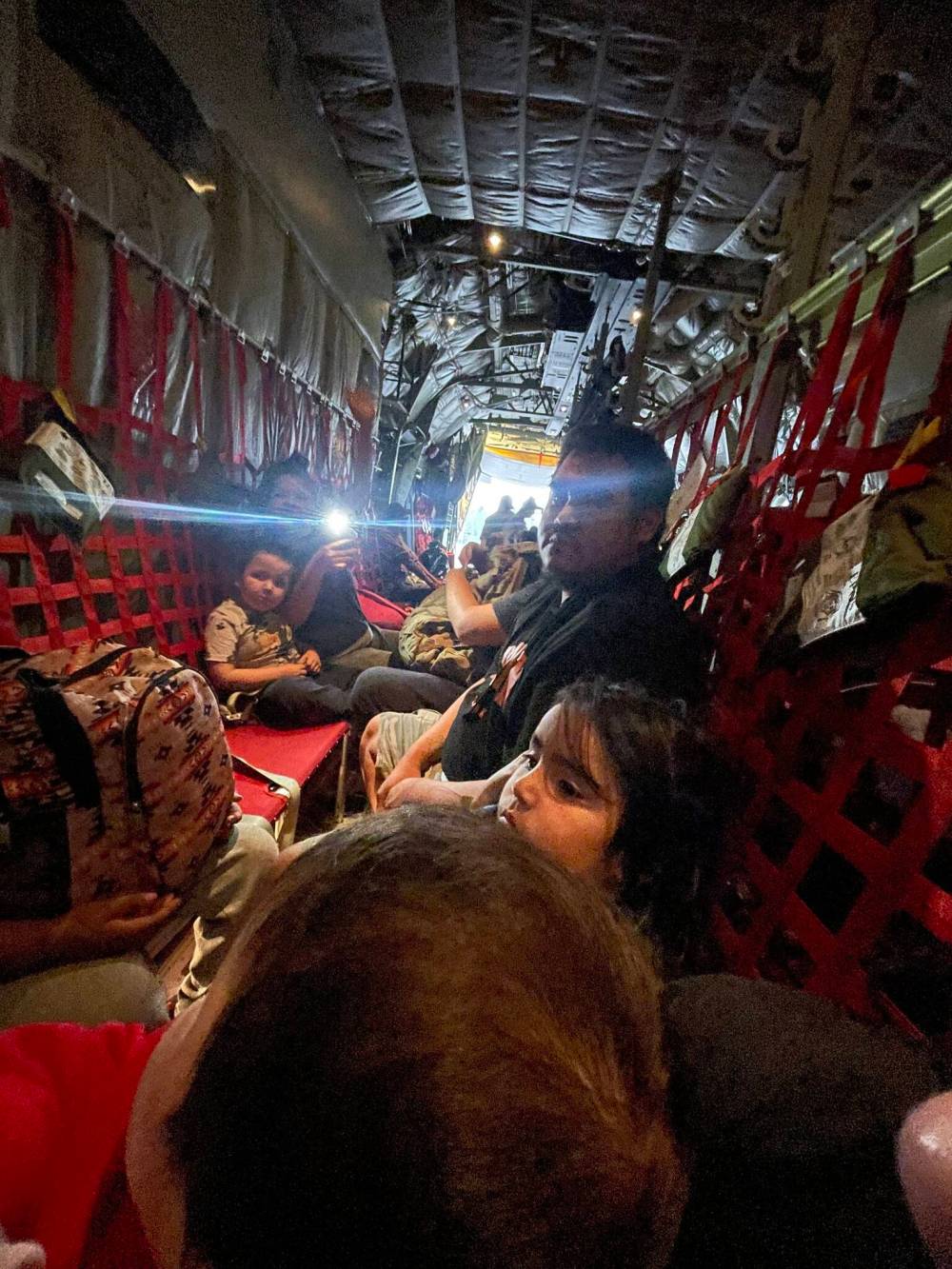 SUPPLIED
                                Evacuation from Norway House as Lori Osborne and her family are airlifted to Winnipeg.