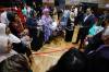 JOHN WOODS / FREE PRESS
                                Premier Wab Kinew meets with families at a Manitoba Islamic Association event to welcome Gazan families at the Winnipeg Grand Mosque in Winnipeg Sunday, June 8, 2025. Reporter: scott